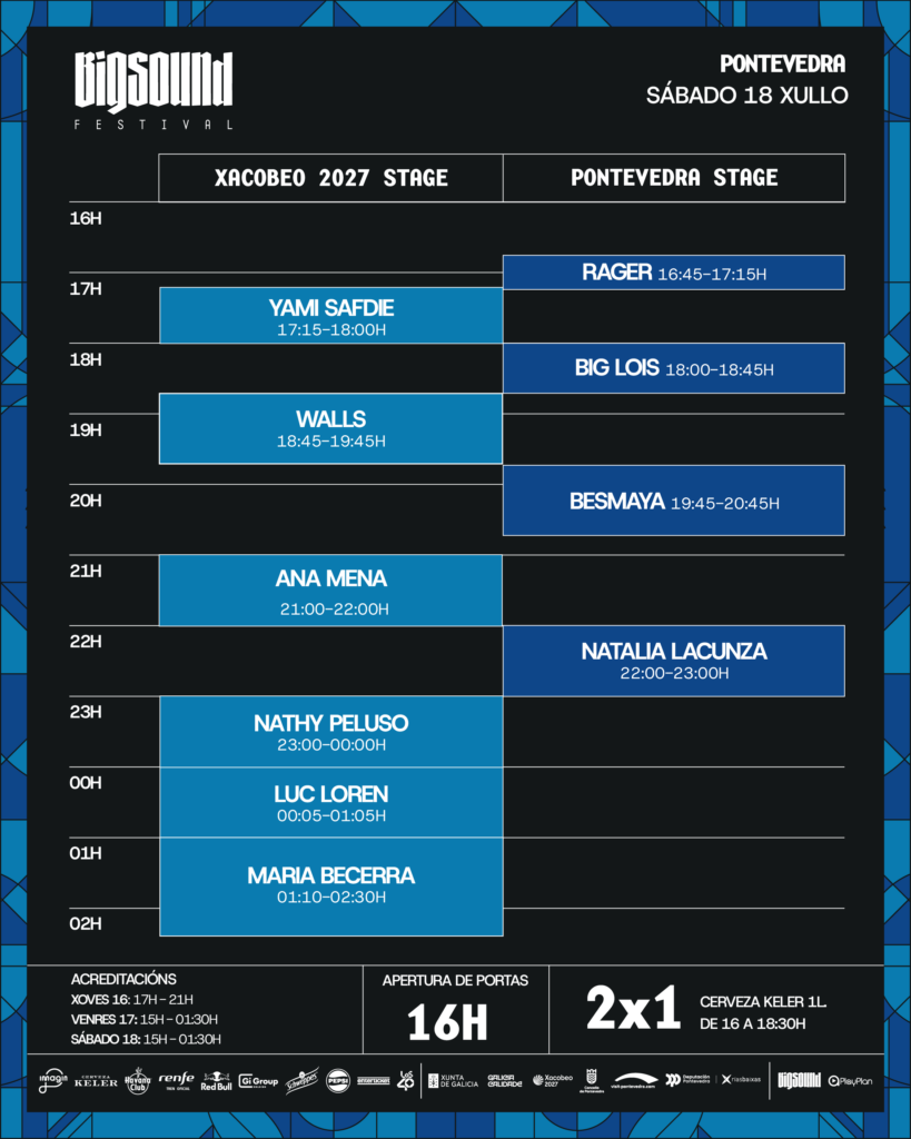 BIGSOUND Pontevedra 2026: Horarios y cartelazo